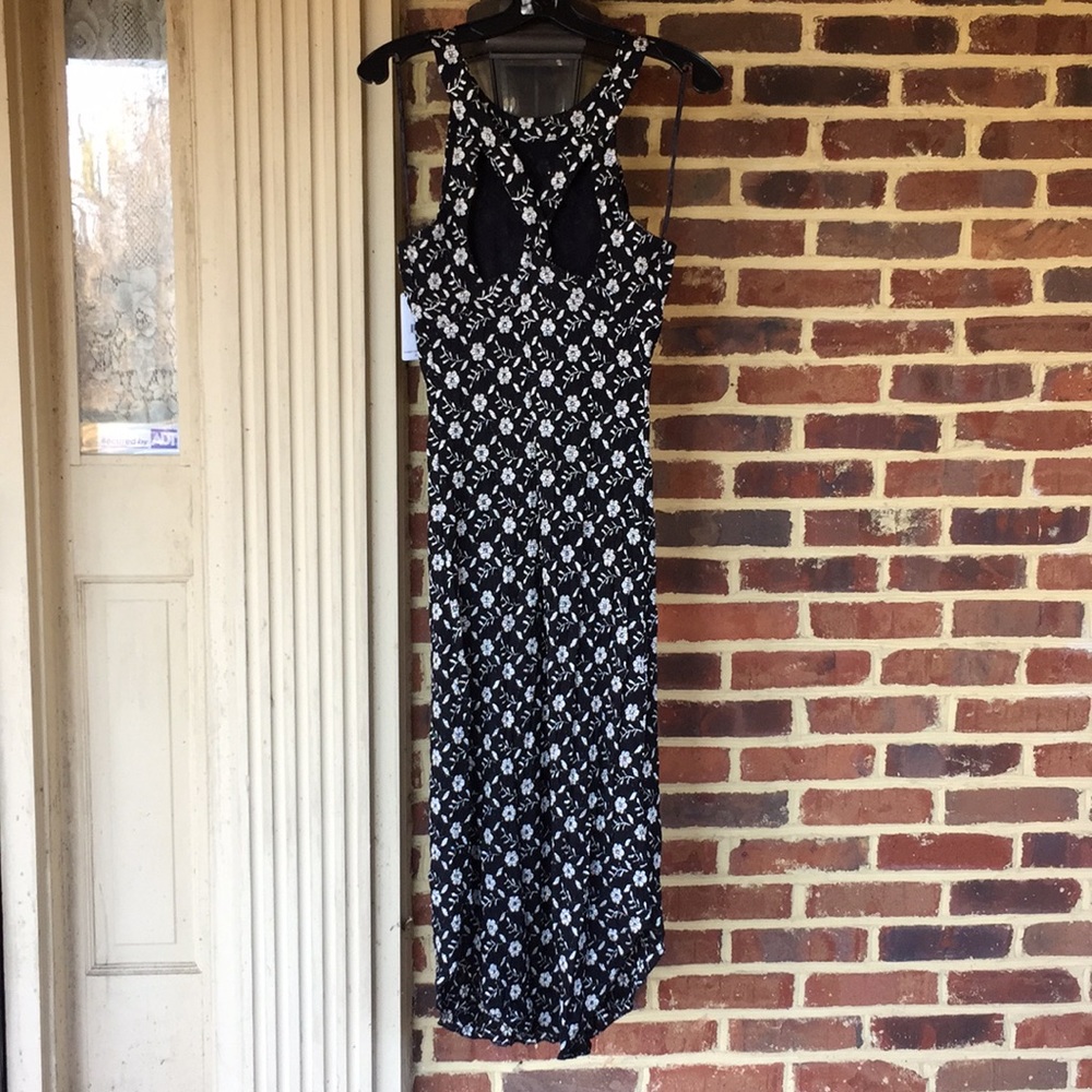 Free People black/silver dress w/ cut-outs- NWT